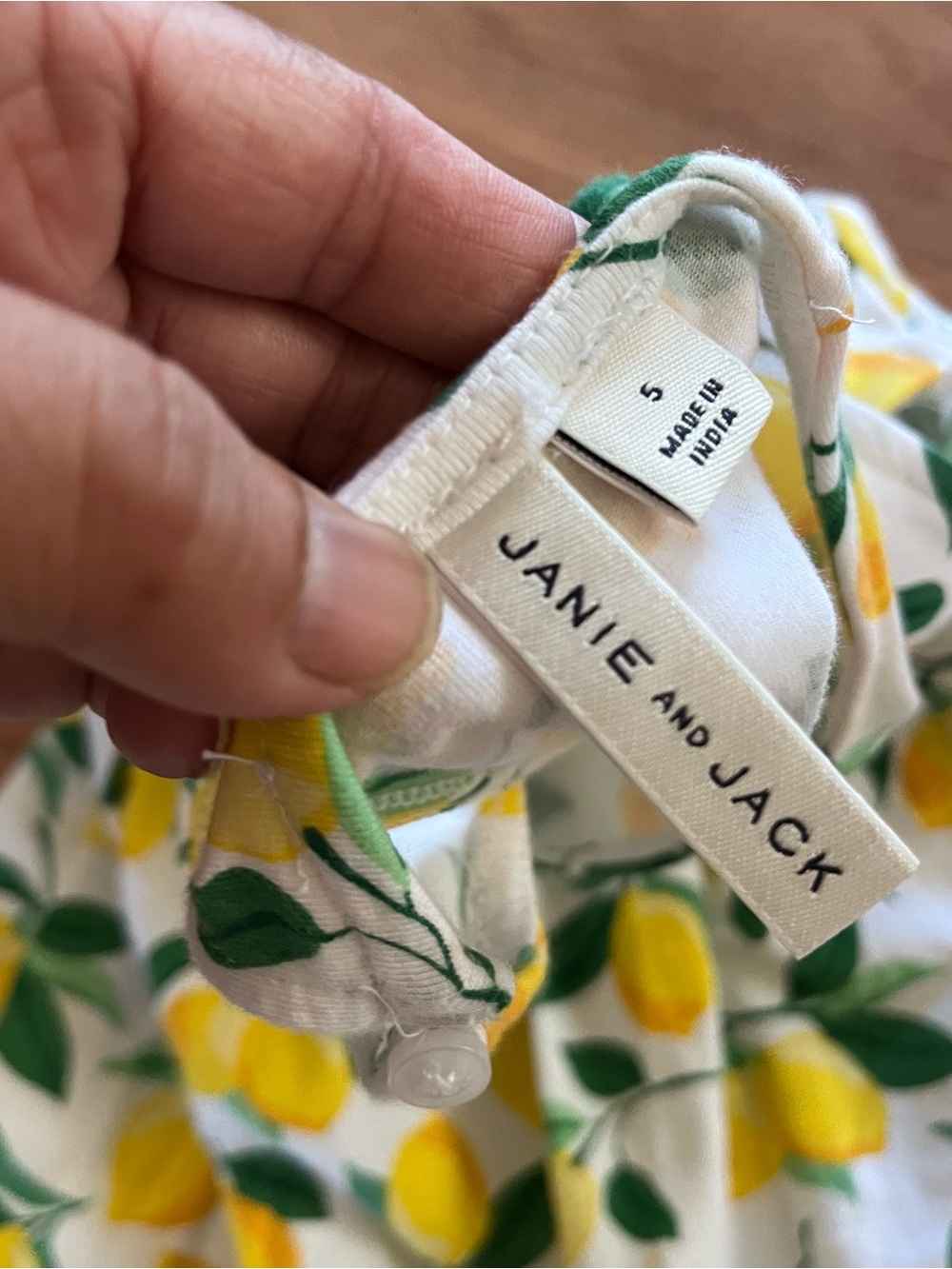 Janie and Jack White Lemon Print Sundress with Yellow and Green - Picture 2 of 7